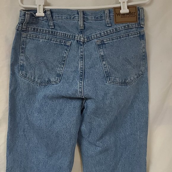 Wrangler Mens 34x34 Rugged Wear Straight Leg Medium Wash 5 Pockets Denim Jeans - Picture 6 of 10